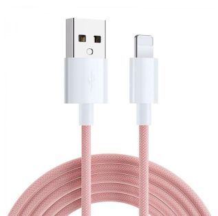 USB-a till Lightning kabel | 2.4A | 2m | Rosa