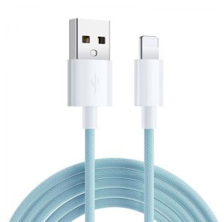 USB-A till Lightning kabel | 2.4A | 2m | Blå