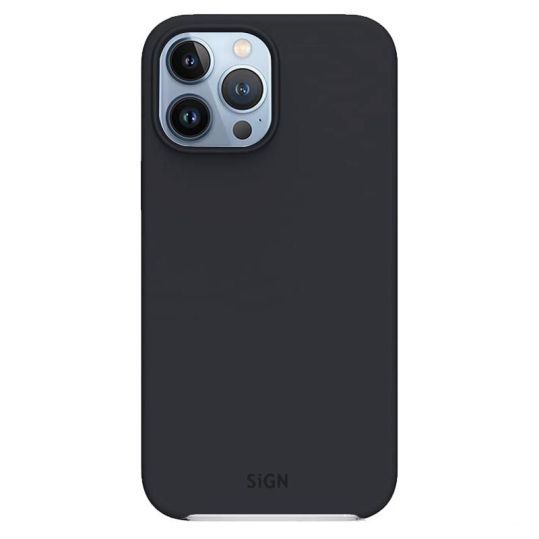 SiGN Liquid Silicone Case för iPhone 13 Pro Max - Svart
