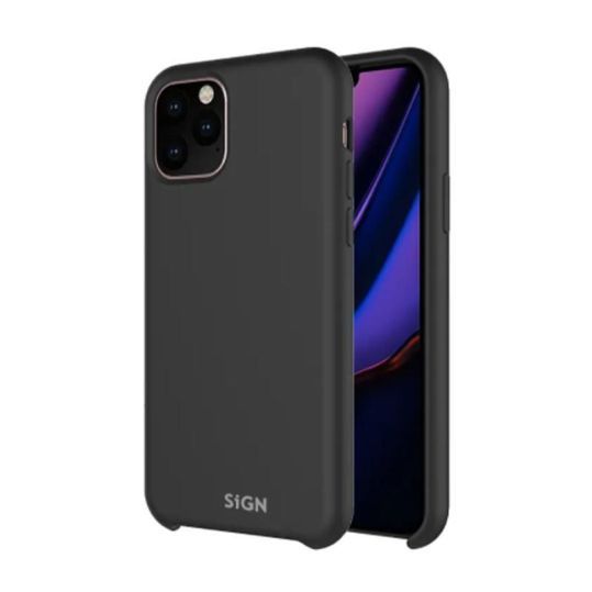 SiGN Liquid Silicone Case för iPhone 12 Pro max - Svart