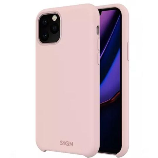 SiGN Liquid Silicone Case för iPhone 11 Pro Max Rosa