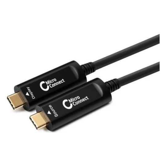 MicroConnect Premium Optisk Fiber Video USB-C-kabel, 20m