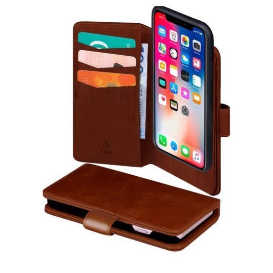 SiGN 2 in 1 Magnetic Wallet Case Iphone X/XS BROWN